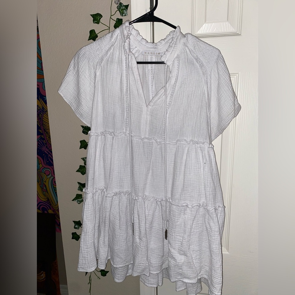 Flowy white dress